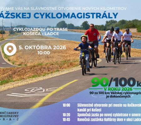 Nové kilometre Vážskej cyklomagistrály si môžete vyskúšať už v pondelok